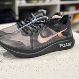 Off White Nike Black Zoom Fly Sneakers